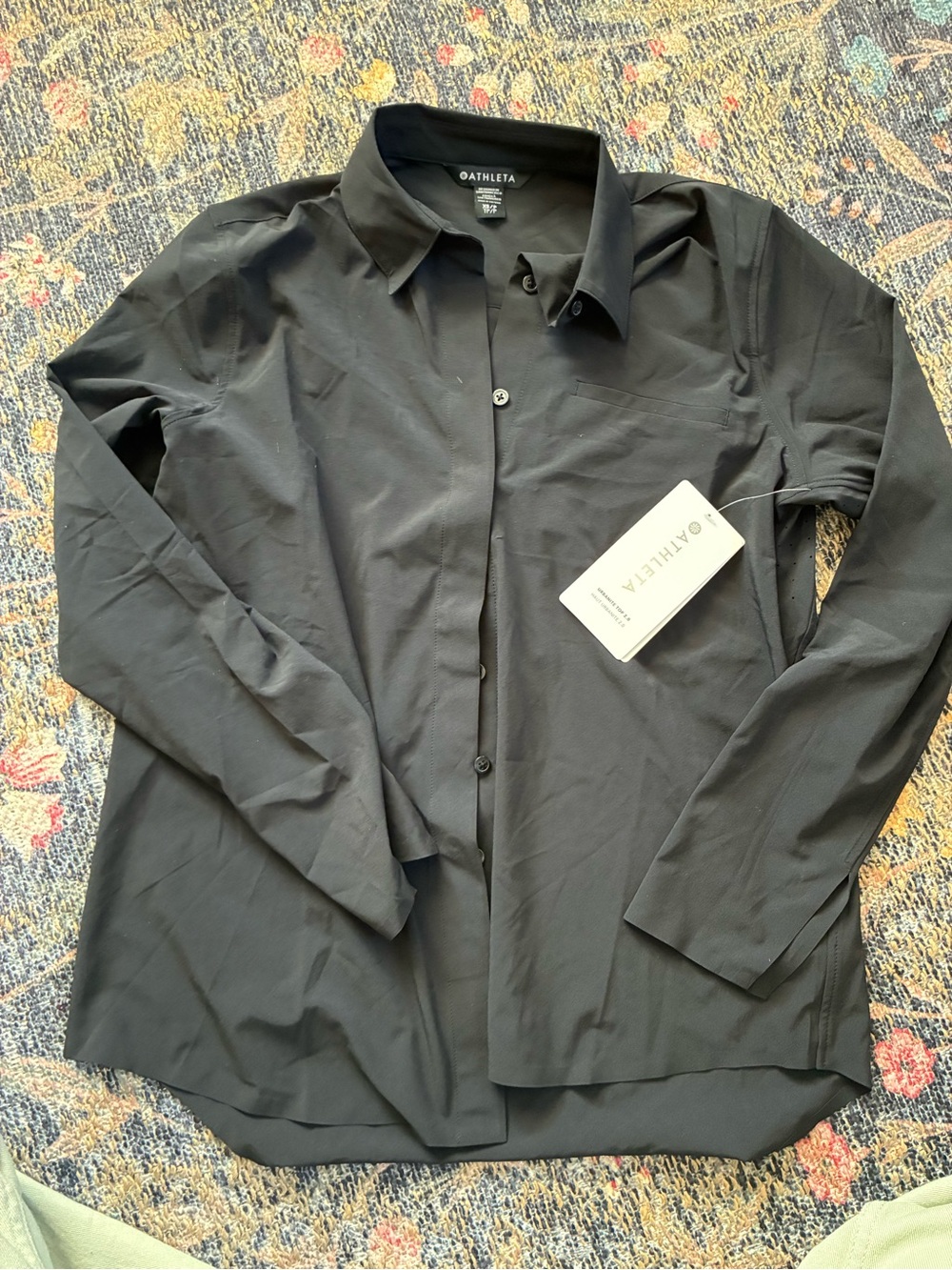 Athleta Black Urbanite Top 2.0 Lightweight Shirt